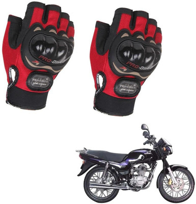 AuTO ADDiCT PROBIKER HALF FINGERED GLOVES RED FOR BAJAJ Caliber Riding Gloves(Red)