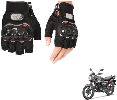 AuTO ADDiCT PRO BIKER HALF FINGERED GLOVES BLACK FOR NDA CB SHINE Riding Gloves(Black)