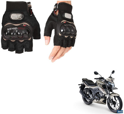 AuTO ADDiCT PRO BIKER HALF FINGERED GLOVES BLACK FOR SUZUKI Bandit Riding Gloves(Black)