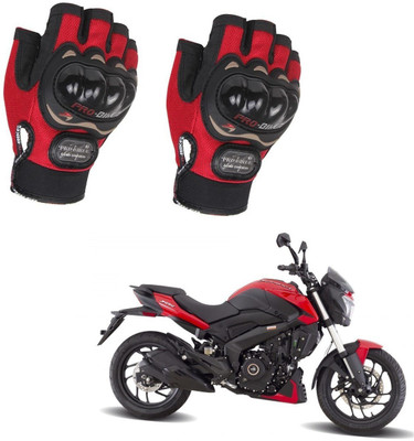 AuTO ADDiCT PROBIKER HALF FINGERED GLOVES RED FOR BAJAJ Dominar 250 Riding Gloves(Red)