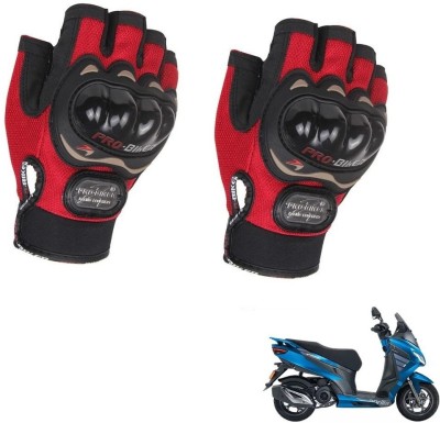 AuTO ADDiCT PROBIKER HALF FINGERED GLOVES RED FOR APRILIA SXR 125 Riding Gloves(Red)