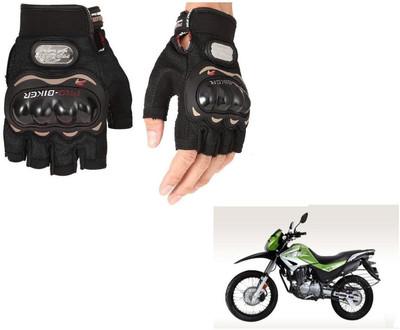 AuTO ADDiCT PRO BIKER HALF FINGERED GLOVES BLACK FOR HERO Impulse Riding Gloves(Black)
