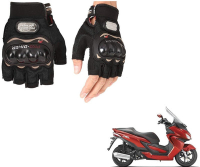 AuTO ADDiCT PRO BIKER HALF FINGERED GLOVES BLACK FOR Zir Riding Gloves(Black)
