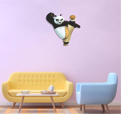 Varadvinayak 60 cm Panda Self Adhesive Sticker(Pack of 1)