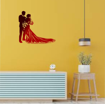 Varadvinayak 45 cm couple Self Adhesive Sticker(Pack of 1)