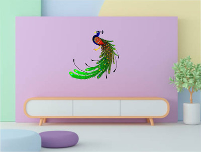 Varadvinayak 59 cm Peacock Self Adhesive Sticker(Pack of 1)