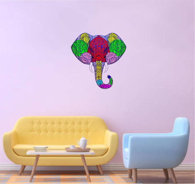 Varadvinayak 59 cm Art of elephant Self Adhesive Sticker(Pack of 1)