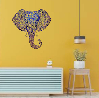 Varadvinayak 45 cm Art of elephant Self Adhesive Sticker(Pack of 1)