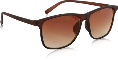 Alchiko Retro Square, Wayfarer Sunglasses(For Men & Women, Brown)