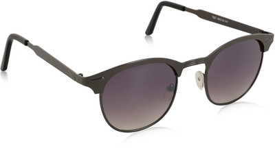 Alchiko Clubmaster, Wayfarer, Round Sunglasses(For Men & Women, Black)