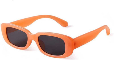 shadz Rectangular Sunglasses(For Men & Women, Orange)