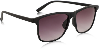 Yiweto Retro Square, Wayfarer Sunglasses(For Men & Women, Black, Violet)