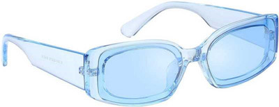 shadz Rectangular Sunglasses(For Men & Women, Blue)