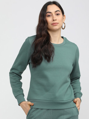 Tokyo Talkies Full Sleeve Solid Women Sweatshirt