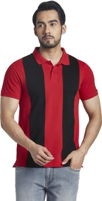 PARX Colorblock Men Polo Neck Red T-Shirt