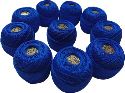 Quickcollection Thread Cotton Embroidery Balls (Dn No. 134) Thread(90 m Pack of10)