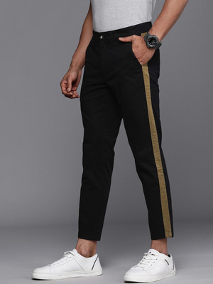 WROGN Slim Fit Men Black Trousers