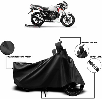 KEDIT Two Wheeler Cover for TVS(Apache, Black)