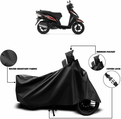 KEDIT Two Wheeler Cover for TVS(Wego, Black)