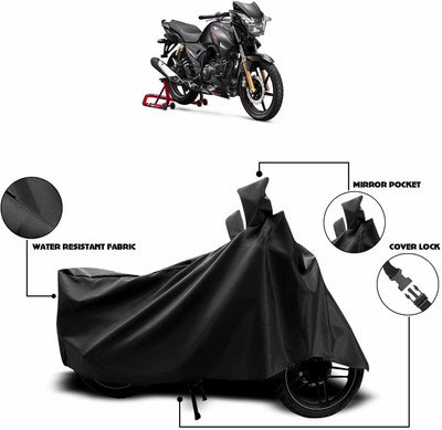 KEDIT Two Wheeler Cover for TVS(Apache 150, Black)