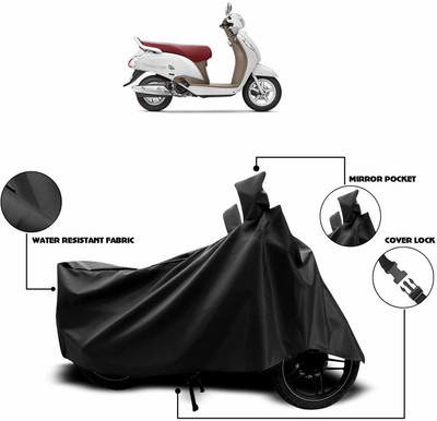 KEDIT Two Wheeler Cover for Universal For Bike(Access 125, Black)