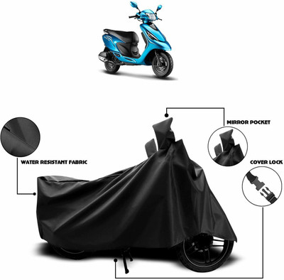 KEDIT Two Wheeler Cover for TVS(Zest, Black)