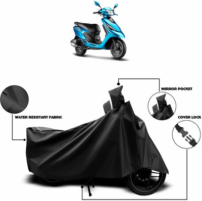 KEDIT Two Wheeler Cover for TVS(Scooty Zest 110, Black)