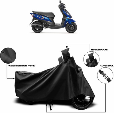 KEDIT Two Wheeler Cover for Suzuki(Let's, Black)