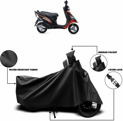 KEDIT Two Wheeler Cover for TVS(Streek, Black)