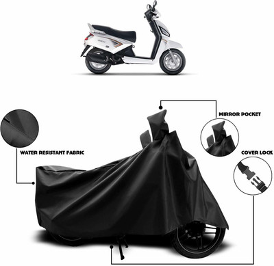 KEDIT Two Wheeler Cover for Mahindra(Gusto 125, Black)