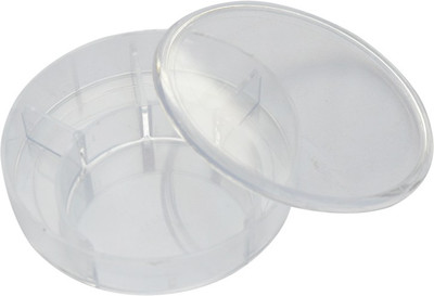 Scorpion Plastic Container 5 Compartments Size: 3”x ¾” multi purpose Vanity Box(White)