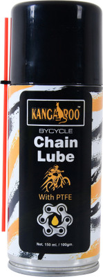 KANGAROO Bicycle Chain Lubricant Spray 150 ML All Weather Bicycle Chain Lube with Wet Finish, Dusty and Rainy Conditions Chain Oil(0.15 L, Pack of 1)