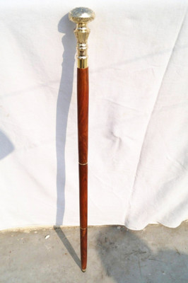 AntiqueHouse beautiful walking stick with victoria brass handle and solid wood Walking Stick