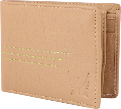 ARFA Men Trendy, Formal Beige Artificial Leather Wallet(3 Card Slots)