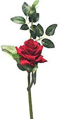 Krishna Creations Red Rose Artificial Flower(10 inch, Pack of 1, Single Flower)