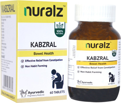 nuralz Kabzral Tablets - Effective Relief from Constipation, For a Healthy Digestive System, Non-Habit Forming(Pack of 3, 180 Tablets)
