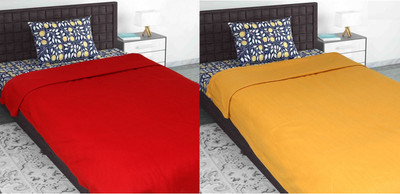 evohome Solid King Fleece Blanket for  Mild Winter(Polyester, Red, RUST)