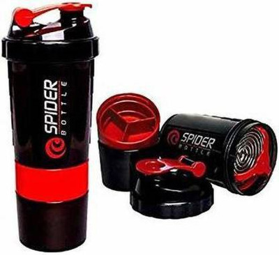R D SPORTS MALL 500 ml Plastic Shaker(Pack of 2, Red)