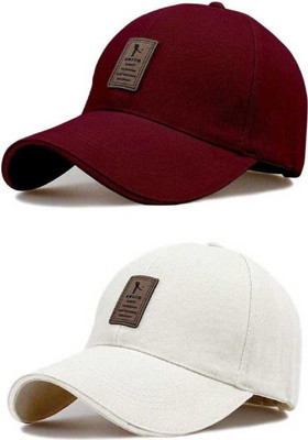 NFYGAA Embellished, Solid, Self Design Sports/Regular Cap Cap(Pack of 2)