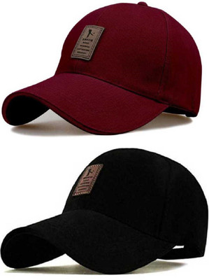 MONI FIY Self Design, Solid Sports/Regular Cap Cap(Pack of 2)