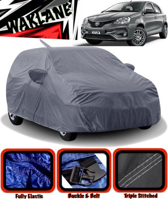 WAKLANE Car Cover For Toyota Etios Liva (With Mirror Pockets)(Grey)