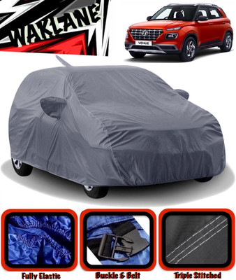 WAKLANE Car Cover For Hyundai Venue (With Mirror Pockets)(Grey)
