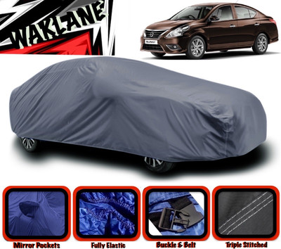 WAKLANE Car Cover For Nissan Sunny (With Mirror Pockets)(Grey)