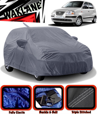 WAKLANE Car Cover For Hyundai Santro Xing (With Mirror Pockets)(Grey)