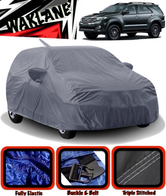 WAKLANE Car Cover For Toyota Fortuner Old (With Mirror Pockets)(Grey)