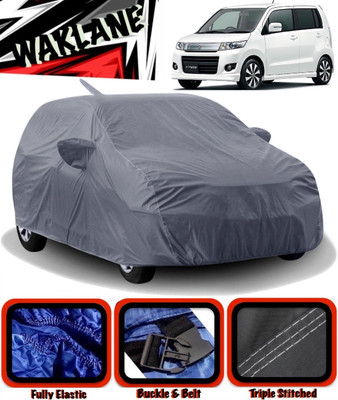 WAKLANE Car Cover For Maruti Suzuki WagonR Stingray (With Mirror Pockets)(Grey)