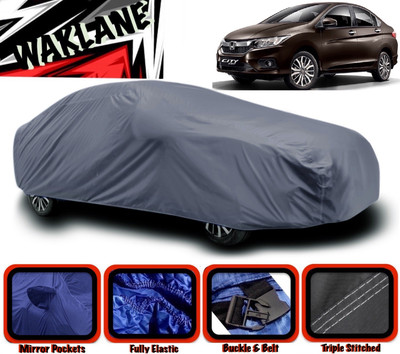 WAKLANE Car Cover For Honda City ZX (With Mirror Pockets)(Grey)