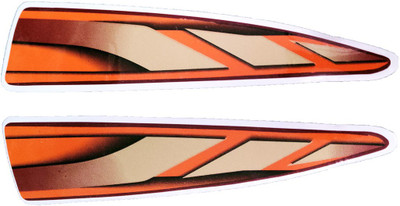 Dateen Sticker & Decal for Bike(Multicolor)