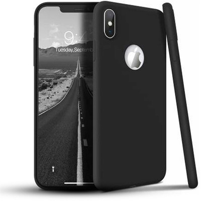 Mozo Back Cover for Apple Iphone XS Max, Plain, Case, Cover(Black, Matte Finish, Pack of: 1)