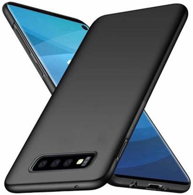 FONECASE Back Cover for Samsung s10, Plain, Case, Cover(Black, Camera Bump Protector, Silicon, Pack of: 1)
